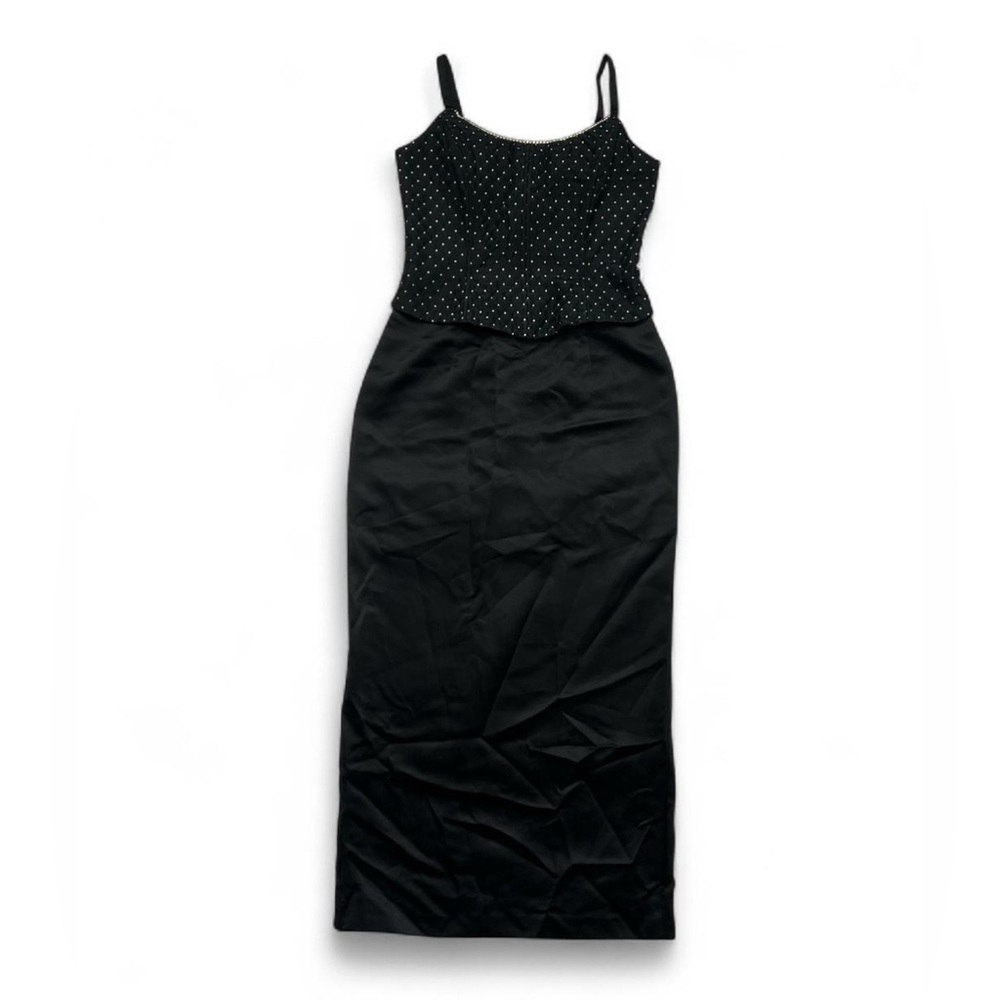 🔥 Jessica McClintock Satin  Black dress 🔥